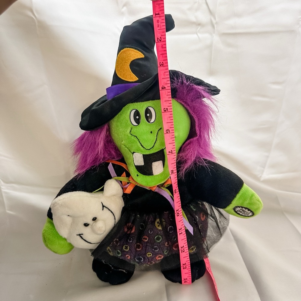 VTG Dan Dee Animated Halloween Witch Plush Singing Ghost Moon - Picture 12 of 13